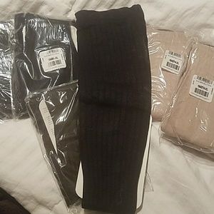 Men's compression socks 3 black, 3 tan, 1 brown